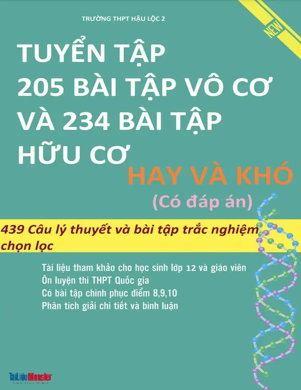 tuyen chon 205 bai tap vo co va huu co hay luyen thi dai hoc pdf 1.1