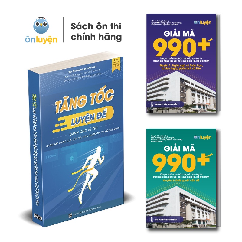 Combo sách Giải mã 990+ tổng ôn bài thi ĐGNL ĐHQG TP HCM