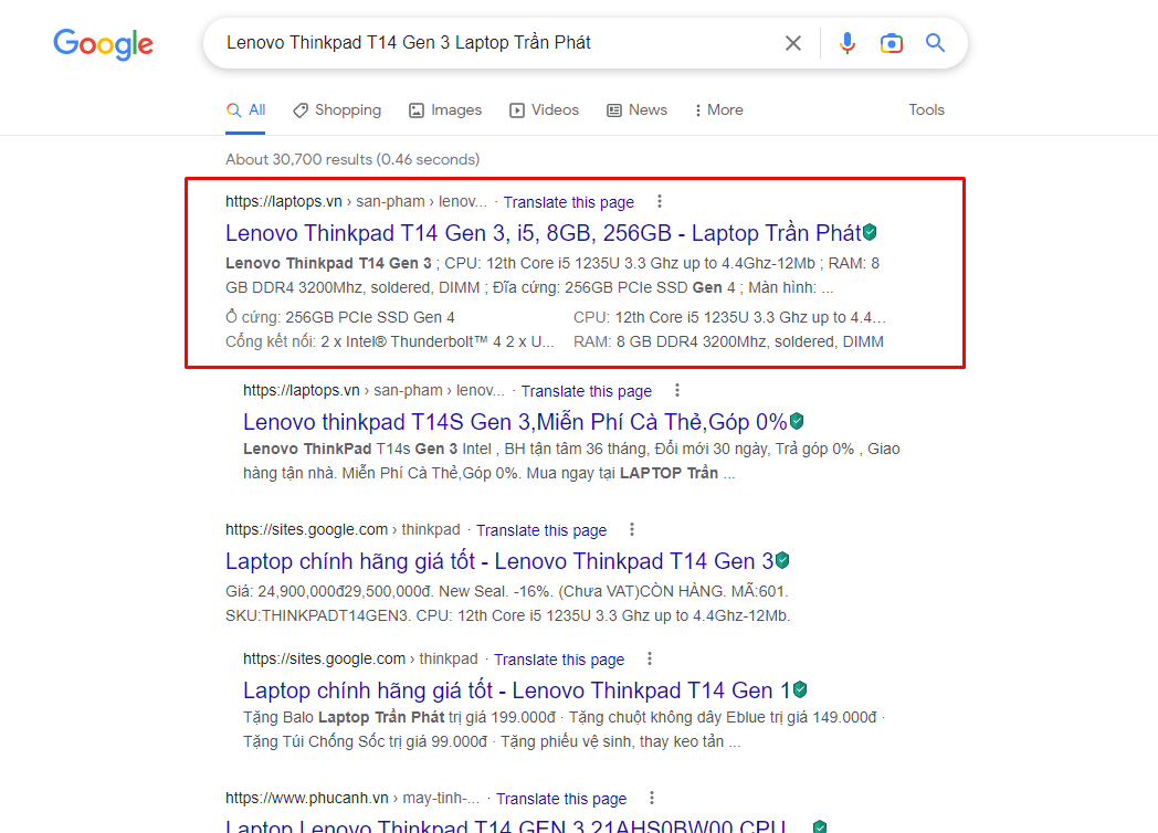 Lenovo Thinkpad T14 Gen 3